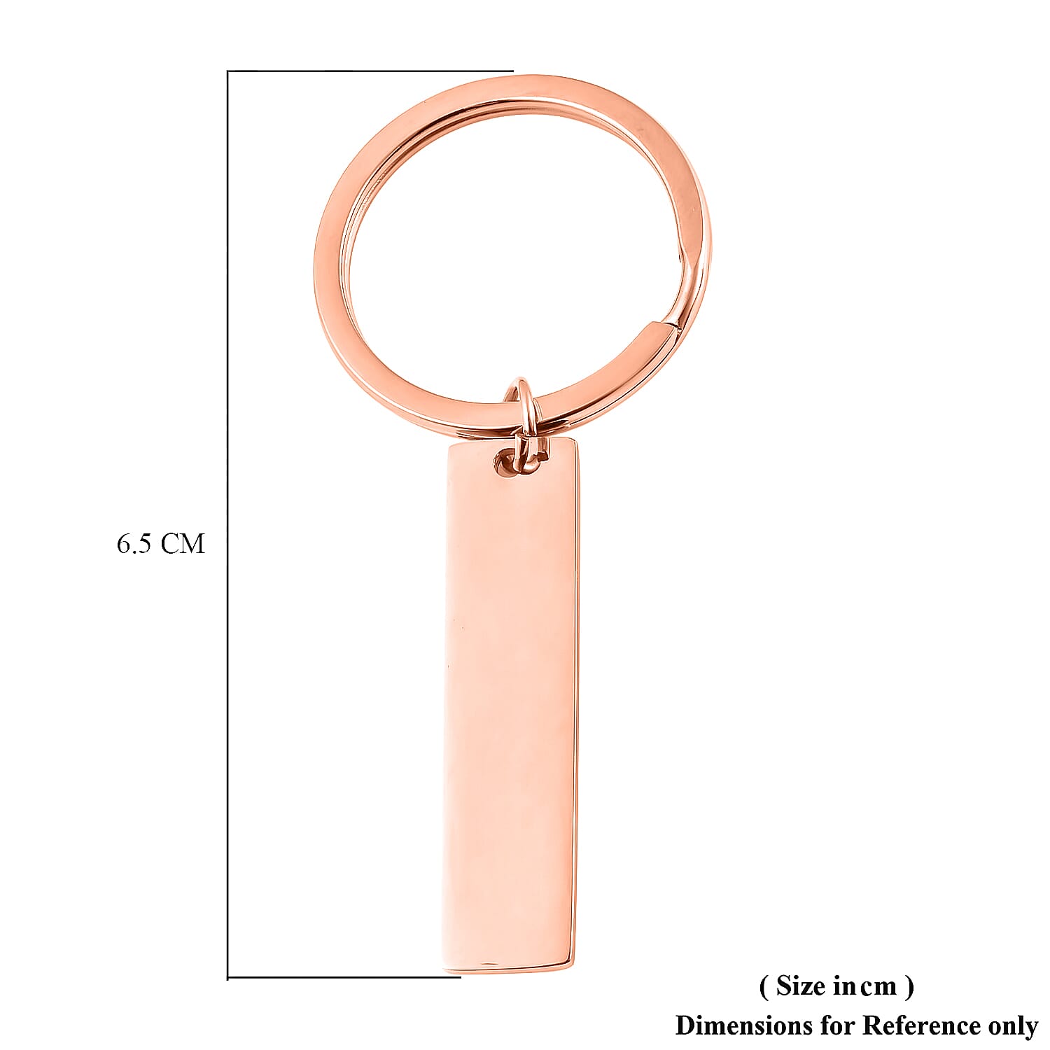 Keychain Stainless Steel in Rose Gold Tone