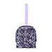 Portable Jewellery and Cosmetic Organiser Leopard Pattern with Zipper Closure and Detachable Shoulder Strap (Size:30x24x26Cm) - Purple