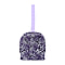 Portable Jewellery and Cosmetic Organiser Leopard Pattern with Zipper Closure and Detachable Shoulder Strap (Size:30x24x26Cm) - Purple