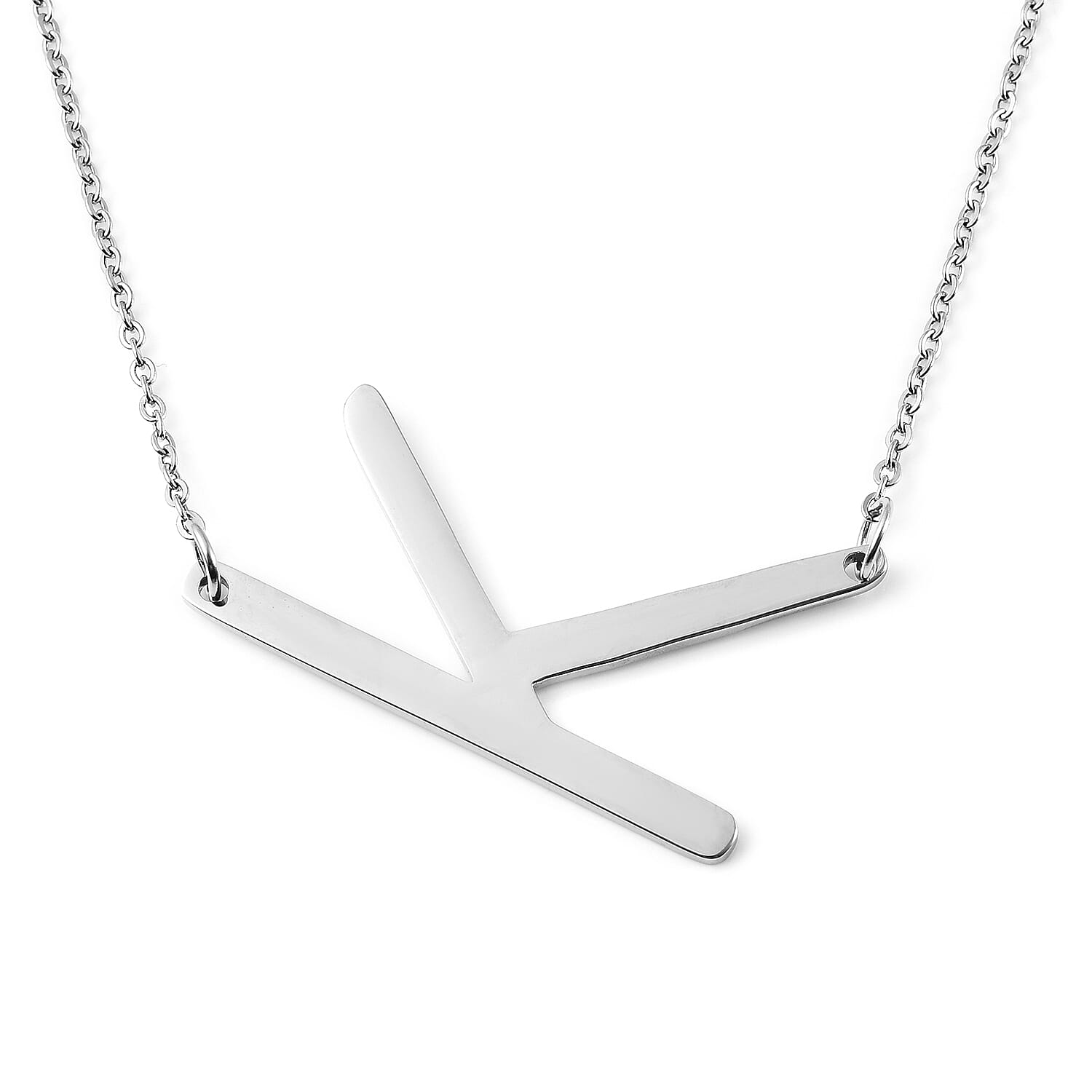 Inital K Necklace (Size - 20) in Stainless Steel