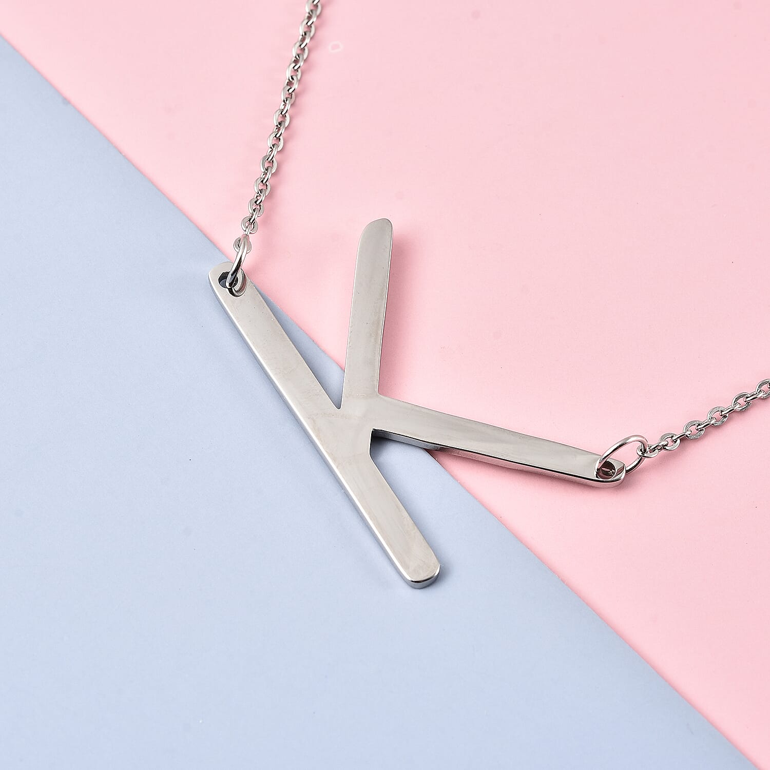 Inital K Necklace (Size - 20) in Stainless Steel