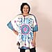 Womens Printed Short Sleeves Kaftan  Blue