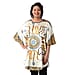 Womens Printed Short Sleeves Kaftan  White