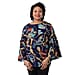 Womens Printed Bell Sleeves Top  Navy