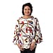 Womens Printed Bell Sleeves Top  White