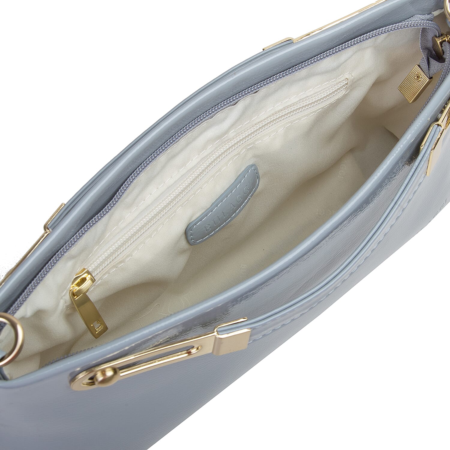 Bulaggi Collection - Polly Clutch Bag with Adjustable Shoulder Strap in Light Grey (Size 17x32x4Cm)