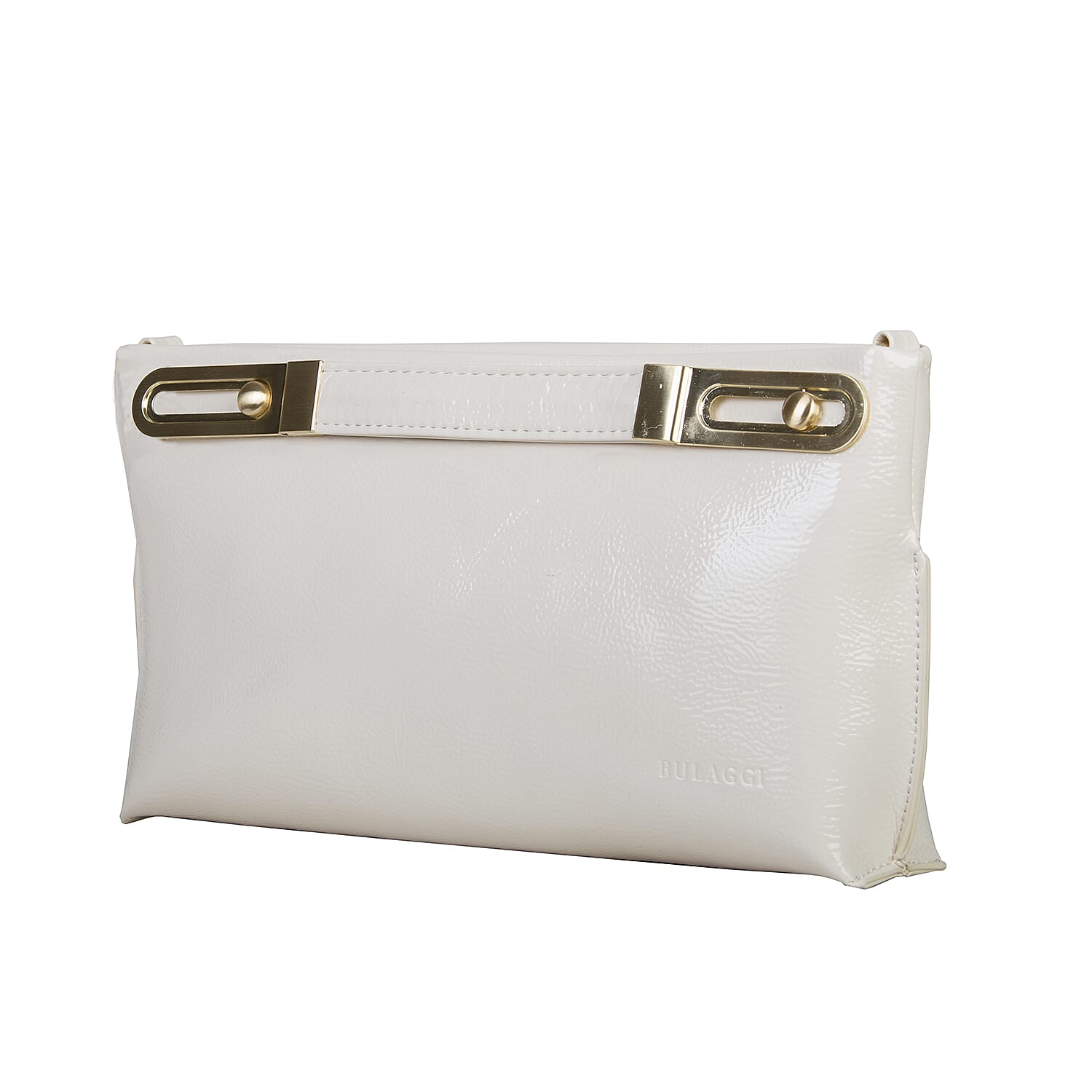 Bulaggi Collection - Polly Clutch Bag with Adjustable Shoulder Strap in Bone White (Size 17x32x4Cm)