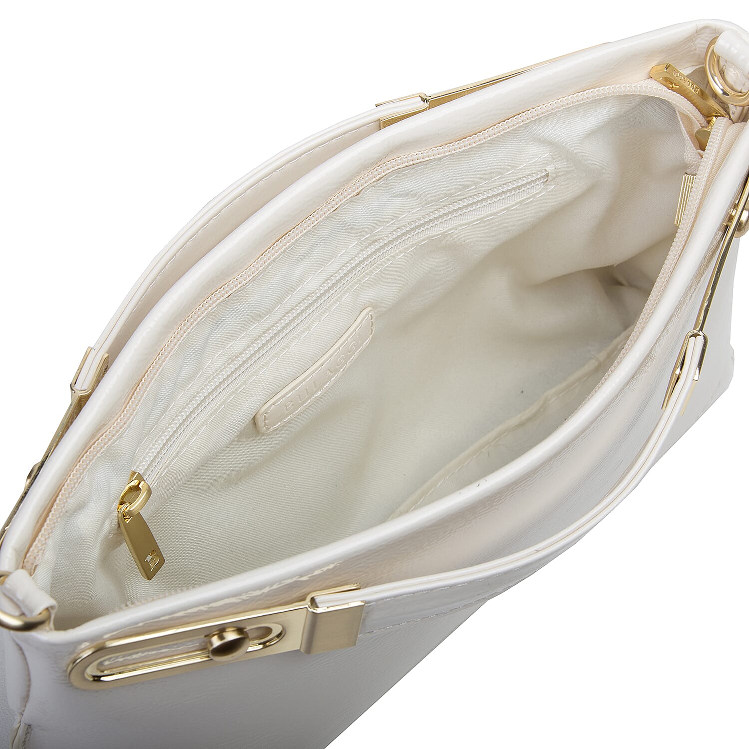 Bulaggi Collection - Polly Clutch Bag with Adjustable Shoulder Strap in Bone White (Size 17x32x4Cm)