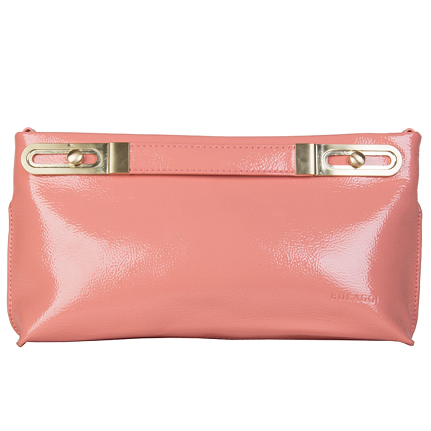 Bulaggi Collection - Polly Clutch Bag with Adjustable Shoulder Strap (Size 17x32x4 Cm) - Peach