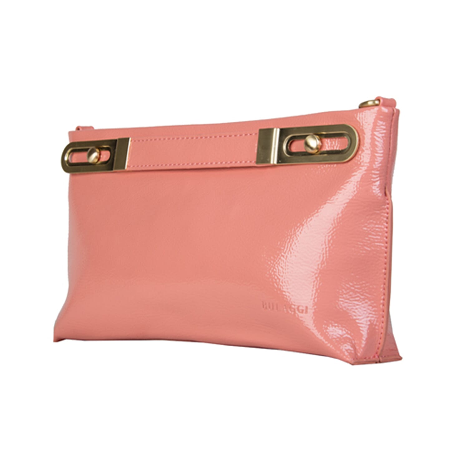 Bulaggi Collection - Polly Clutch Bag with Adjustable Shoulder Strap (Size 17x32x4 Cm) - Peach