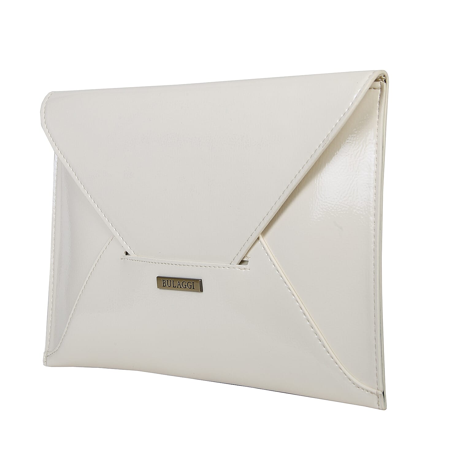 Bulaggi Collection - Isabella Envelope Clutch Bag with Shoulder Strap - Bone White