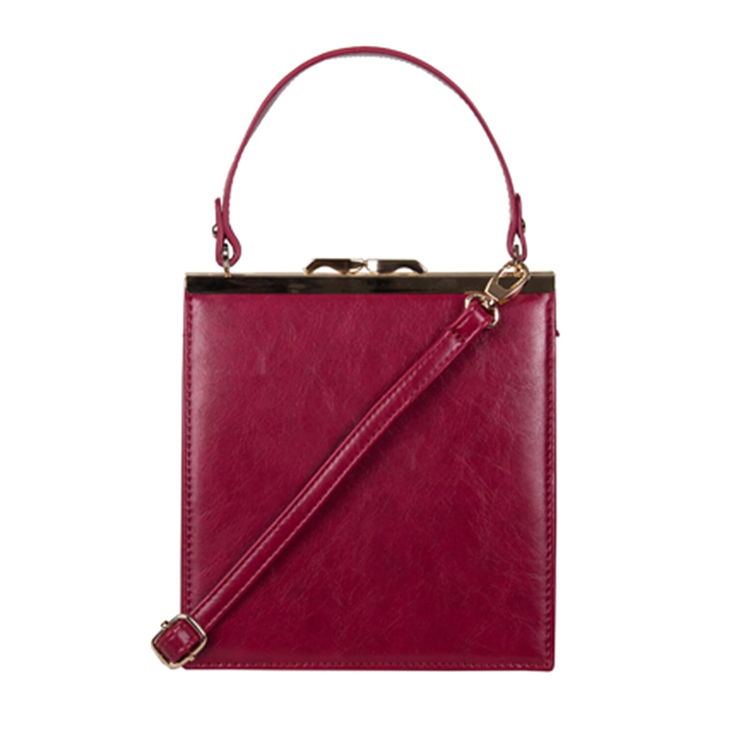 Bulaggi Collection - Hyacinth Handbag in Burgundy (Size 19.5x18x6Cm)