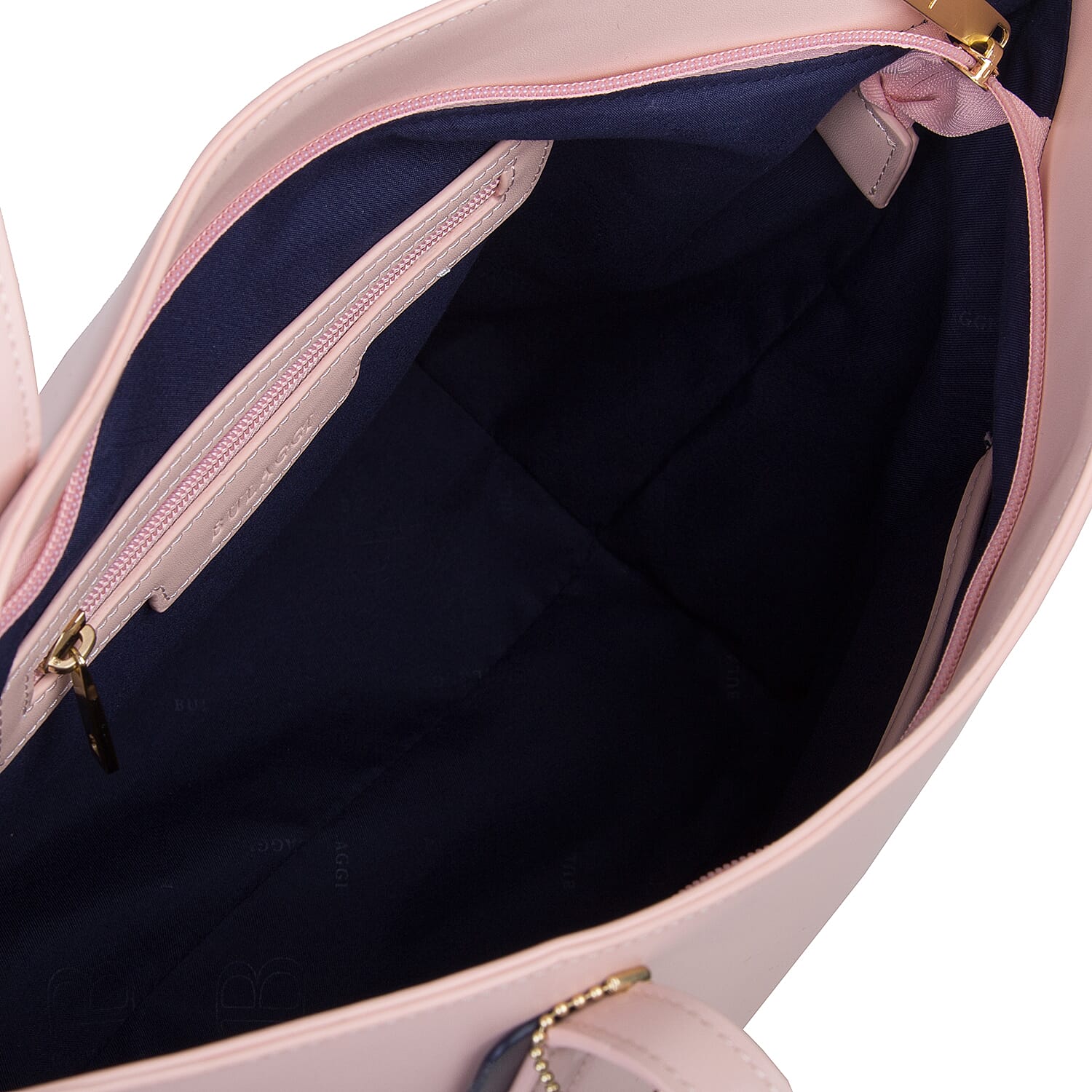 Bulaggi Collection - Zsazsa Shopping Bag with Zipper Closure in Dusty Pink (Size 29x29x14cm)