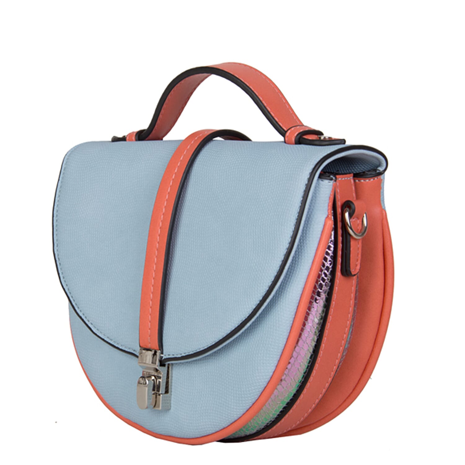 Bulaggi Collection - Babs Crossbody Bag with Adjustable Shoulder Strap in Light Blue (Size 17x18x4Cm)