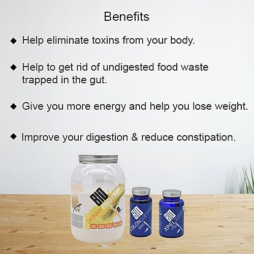 BIO SYNERGY-  Slimming & Detox Set (Incl.Skinny protein, Colon Detox, Xpel H20)