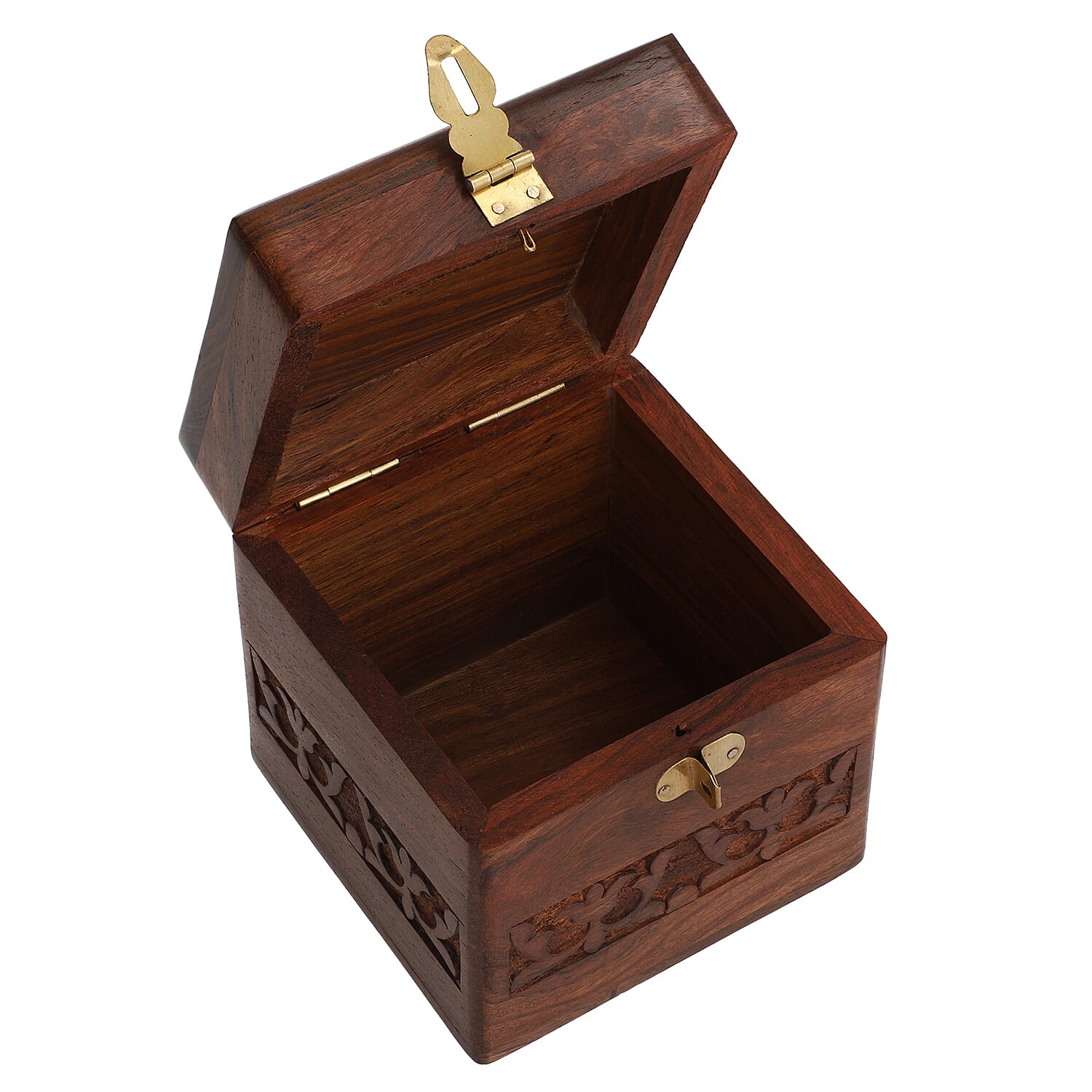 Wooden Handmade Coins Storage Money Bank with Carving Work Piggy Bank for Kids - (Size 10 Cm)
