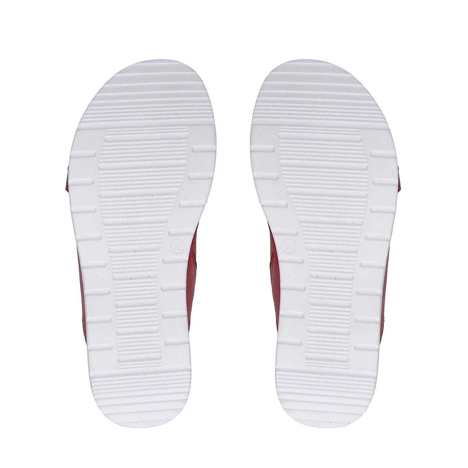 Caprice Nappa Leather Slider Sandal in Red (Size 3)