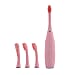 Silicone Electric Toothbrush with USB Charging Cable (Size 20x3x3Cm) - Pink