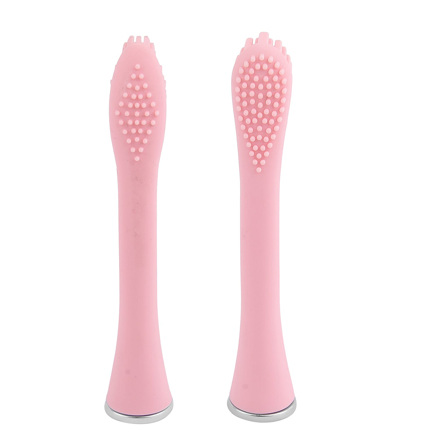 Set of 3 Silicone Sonic Toothbrush Heads (Size 8x1Cm) - Pink