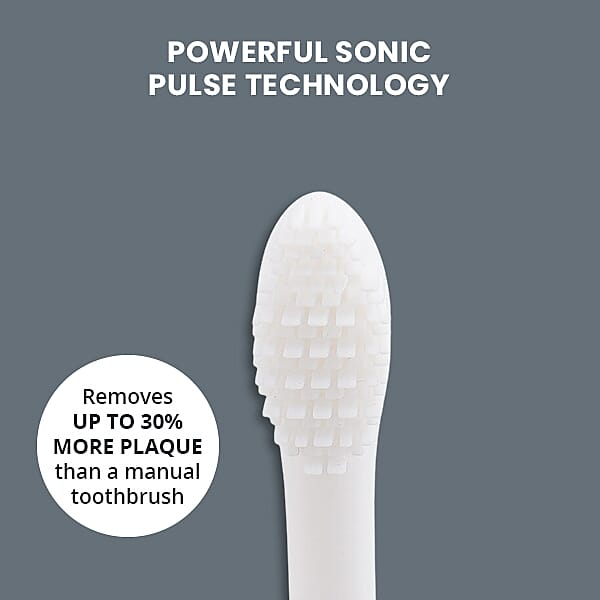 Set of 3 Silicone Sonic Toothbrush Heads (Size 80Cm) - White