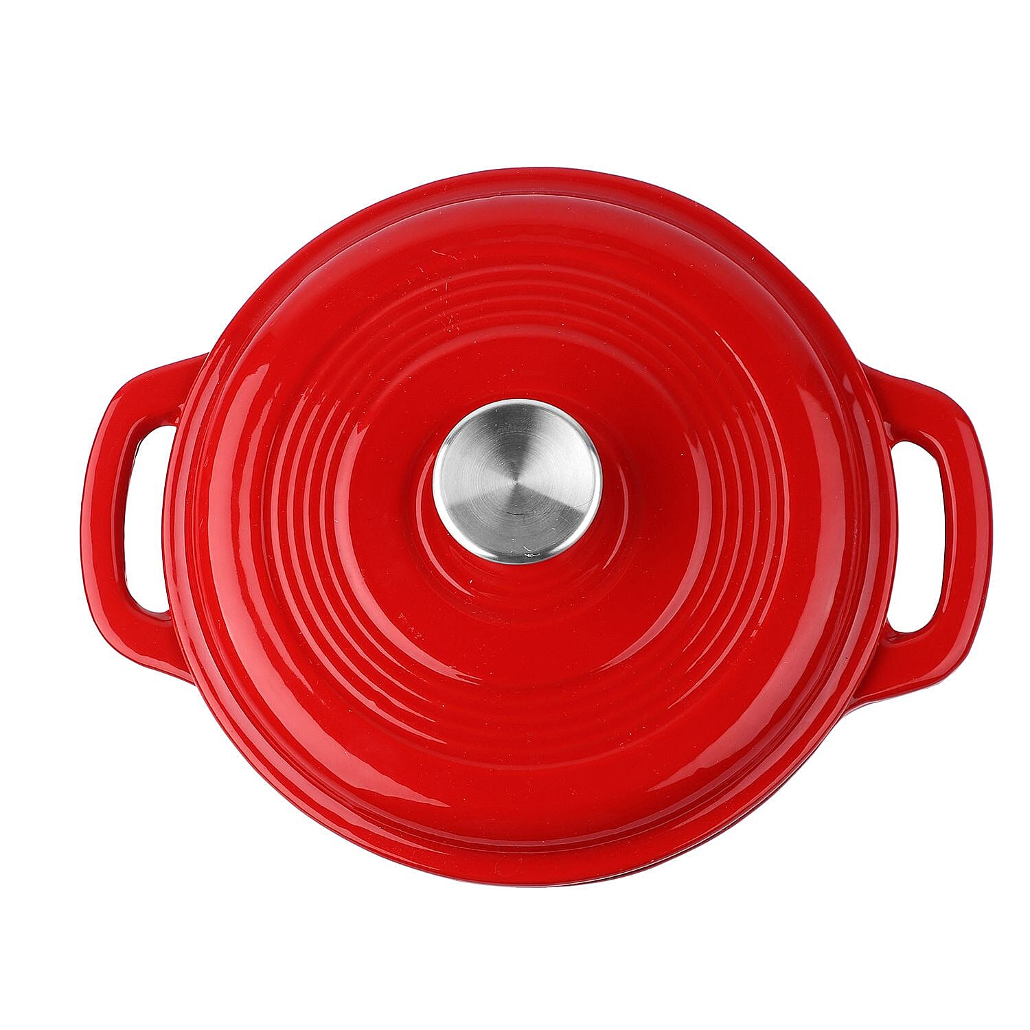 Homesmart Enamelled Cast Iron Dutch Oven Pot  with Lid (3L) - Red