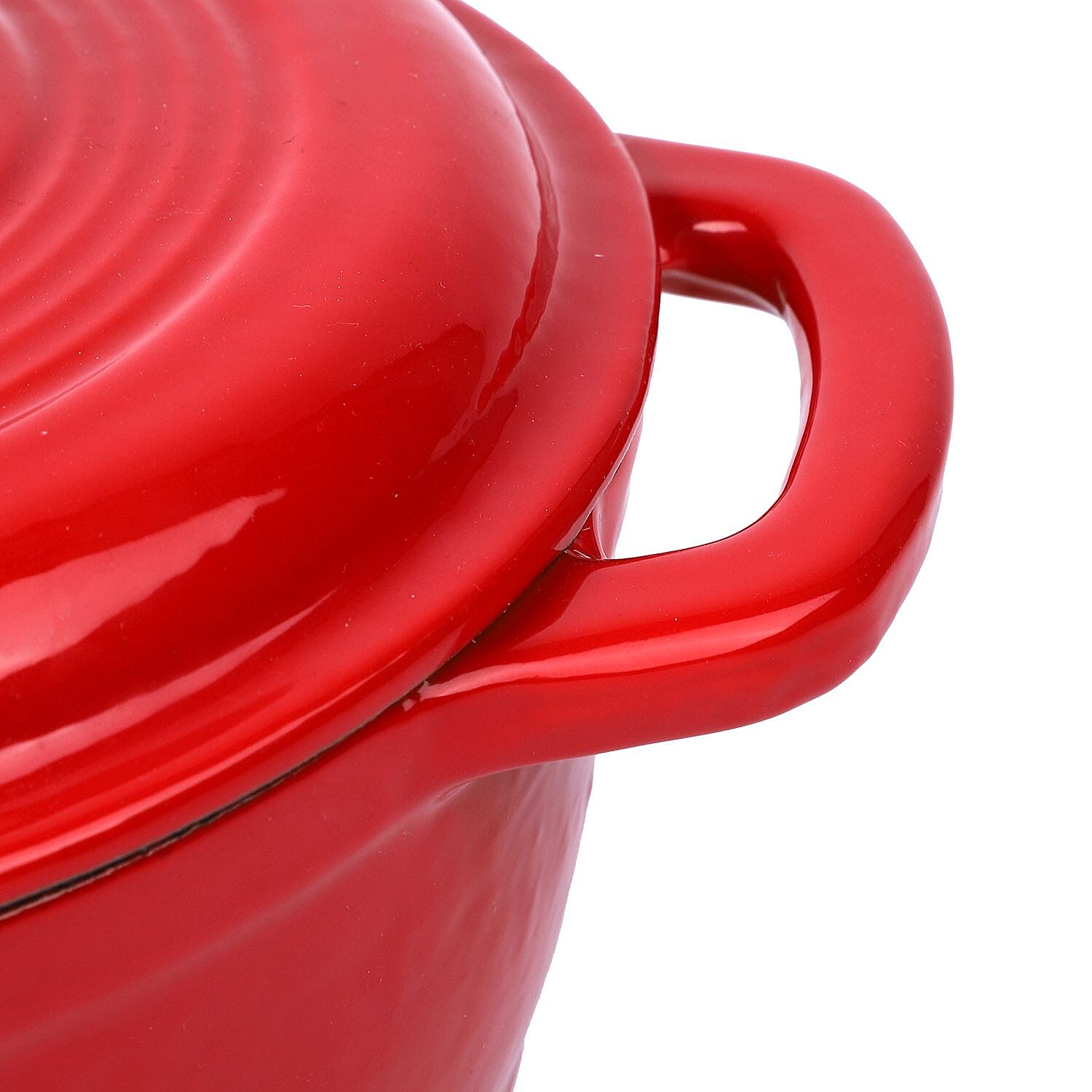 Homesmart Enamelled Cast Iron Dutch Oven Pot  with Lid (3L) - Red