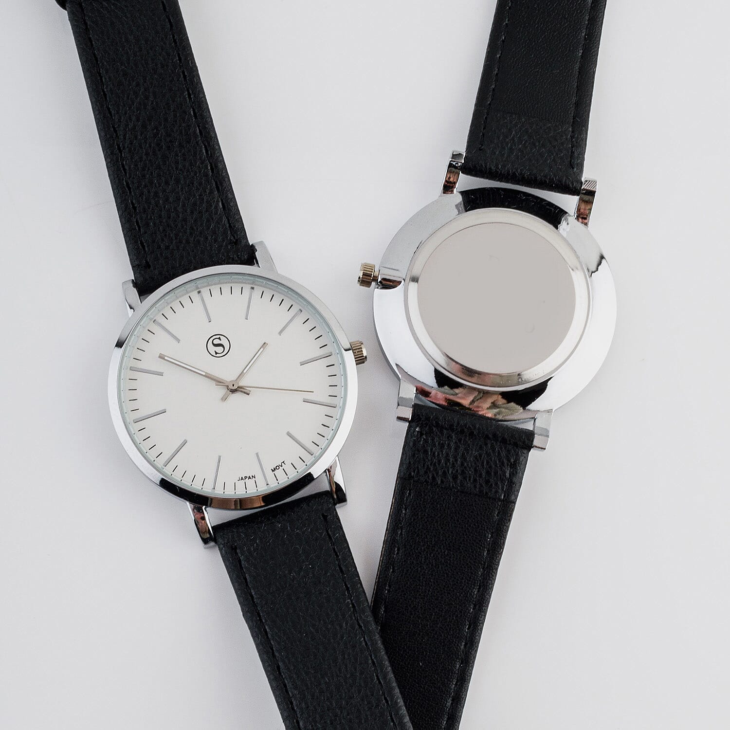 STRADA Japanese Movement Water Resistant Watch with Stainless Steel Back in Black Strap