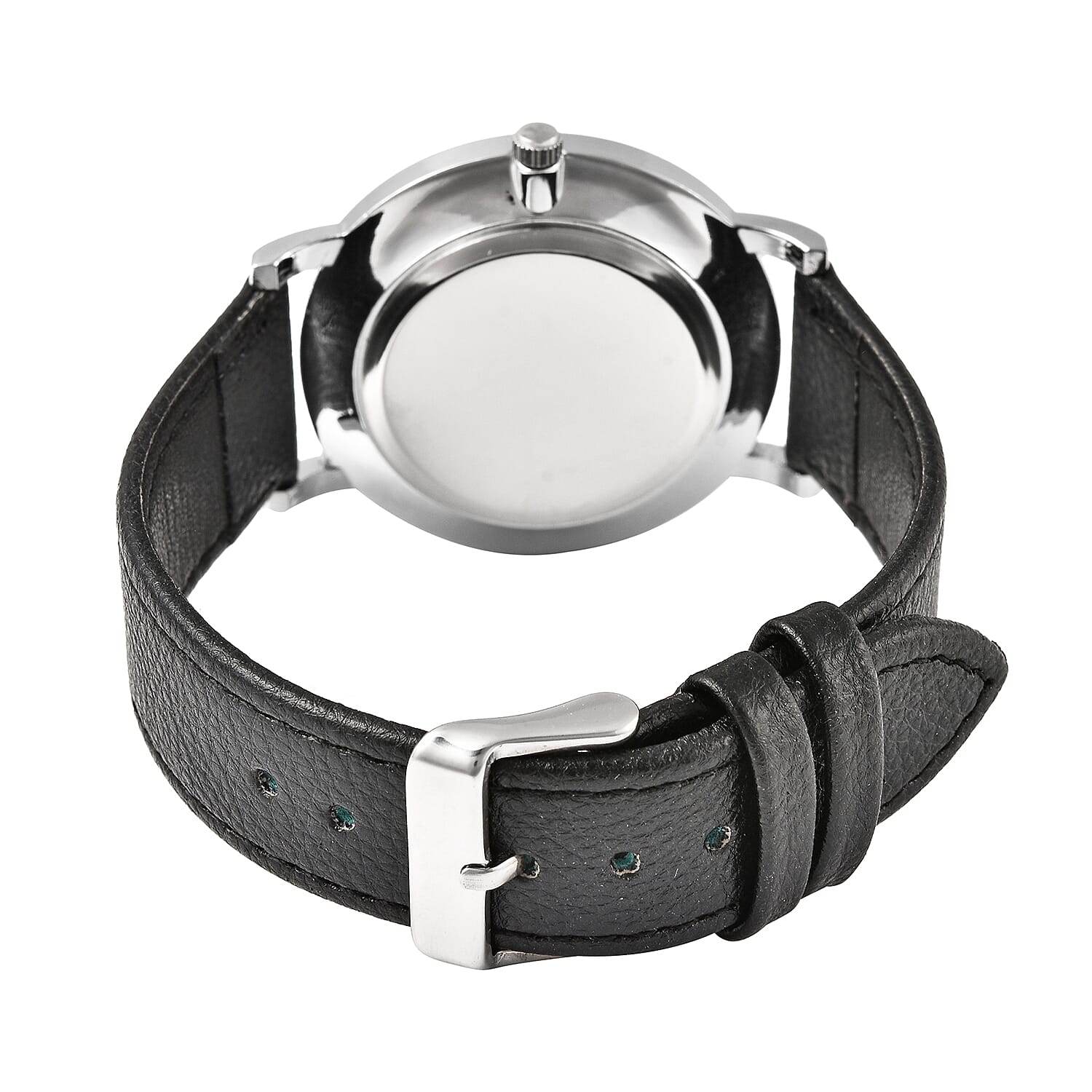 STRADA Japanese Movement Water Resistant Watch with Stainless Steel Back in Black Strap