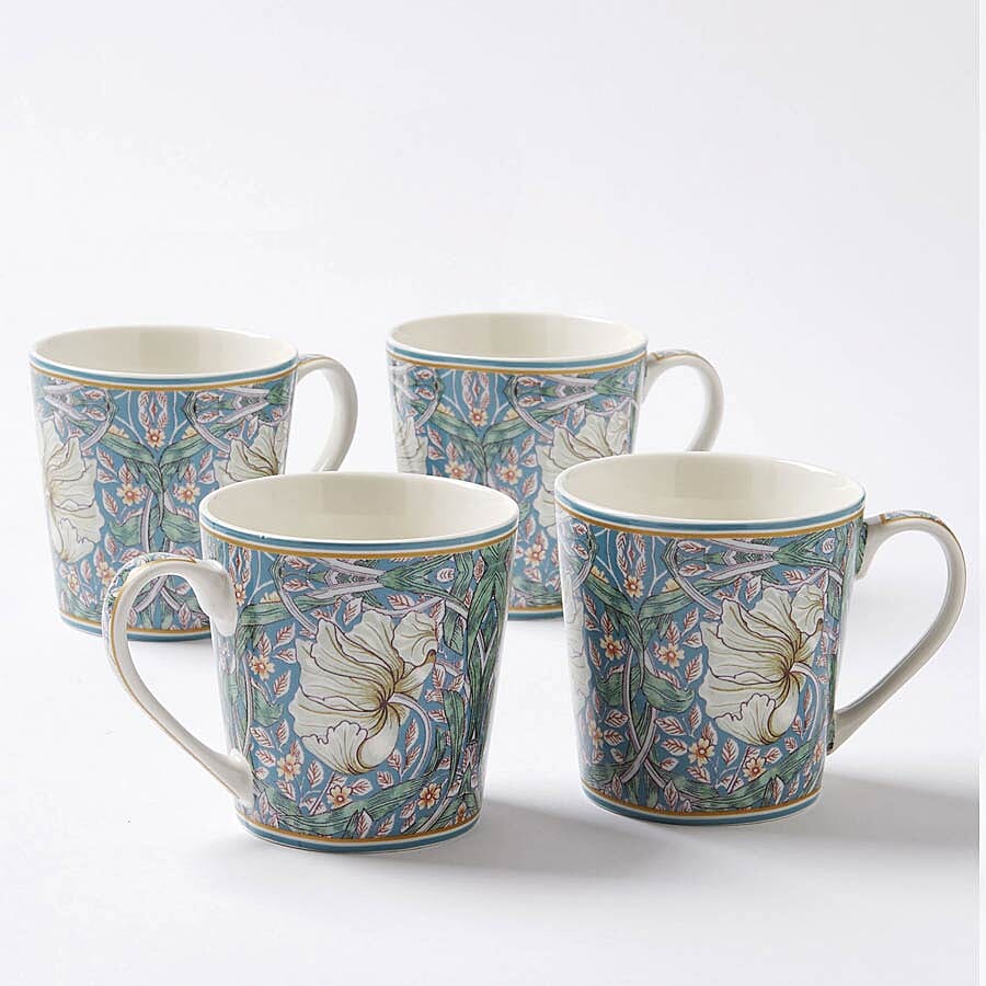 Set of 4 - Lesser & Pavey - William Morris Pimpernel Mugs - Set of 4