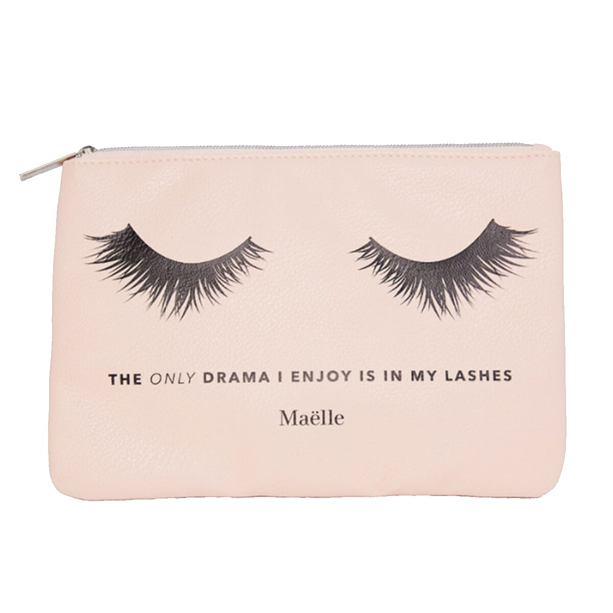 Maelle: No Drama - Cosmetic Bag (24x17cm)  in Peach Colour