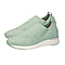 Caprice Knit Embellished Leather Trainers in Mint Colour (Size 3)