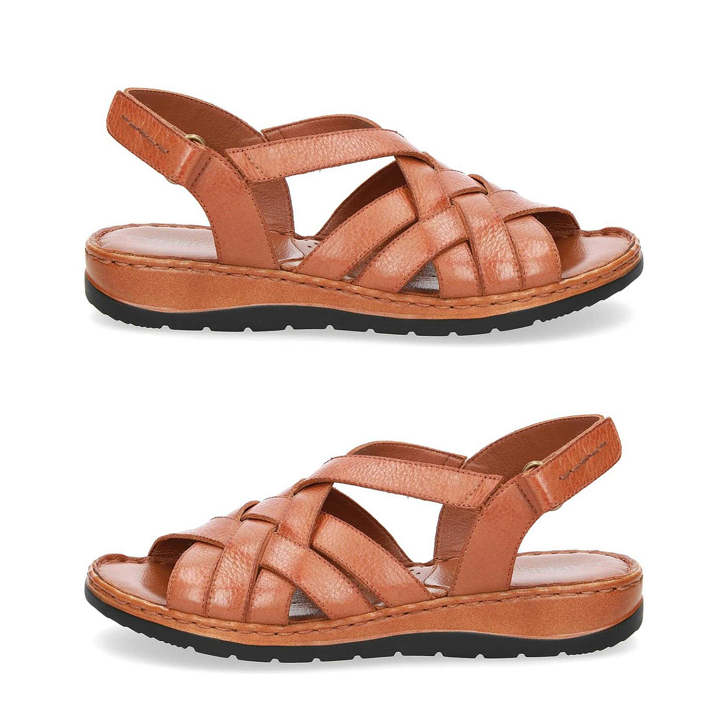 Caprice Nappa Leather Slingback Sandal in Tan (Size 5)