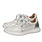 Caprice Metallic Leather Mesh Trainer in White (Size 3.5)