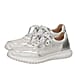 Caprice Metallic Leather Mesh Trainer in White (Size 3.5)