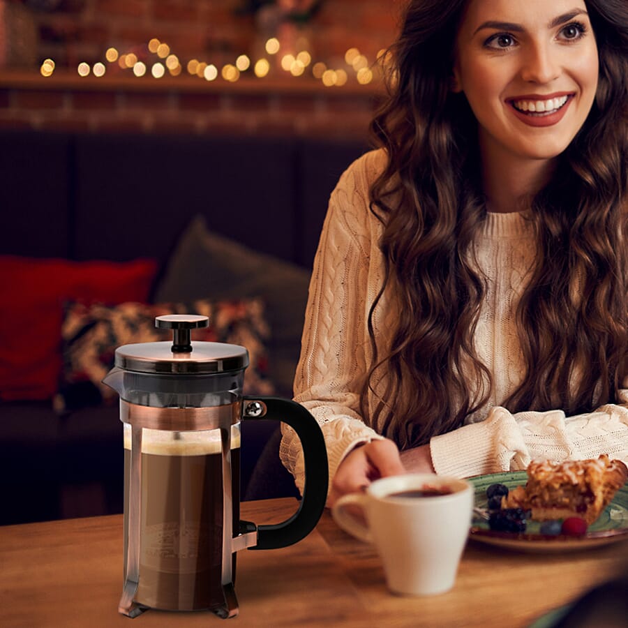 French Press Coffee Maker 350 ML - Brown