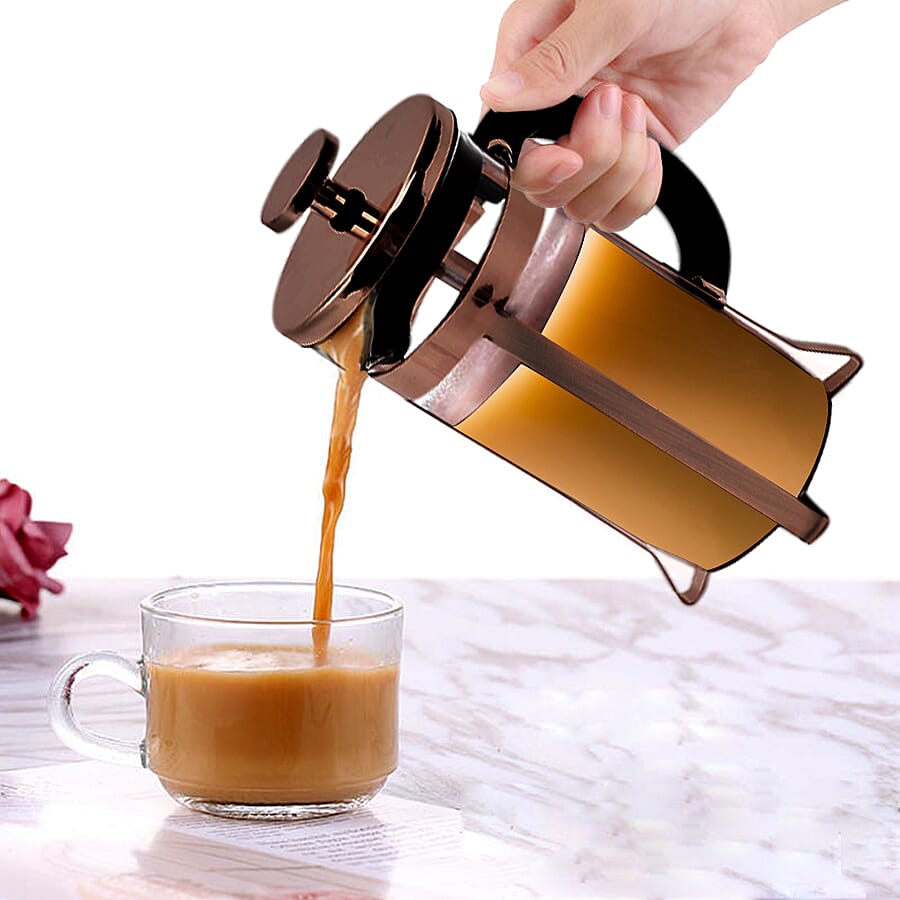 French Press Coffee Maker 350 ML - Brown