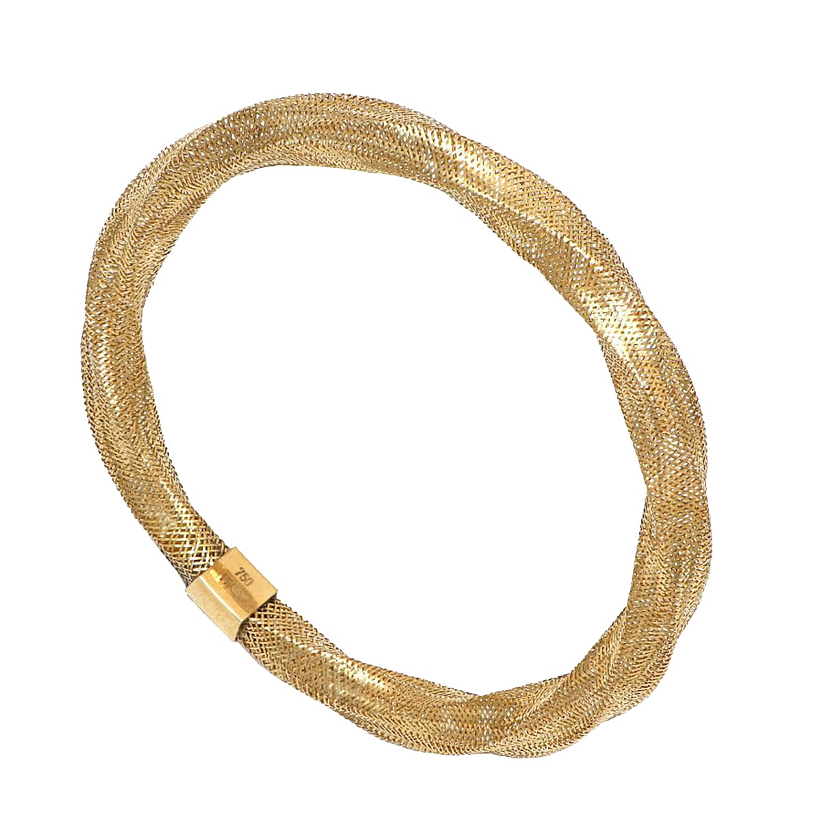 Italian Made 9K Yellow Gold Stretchable Bangle (Size 7)
