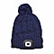 Rechargeable Waterproof Acrylic Knitted Cap with LED - Navy