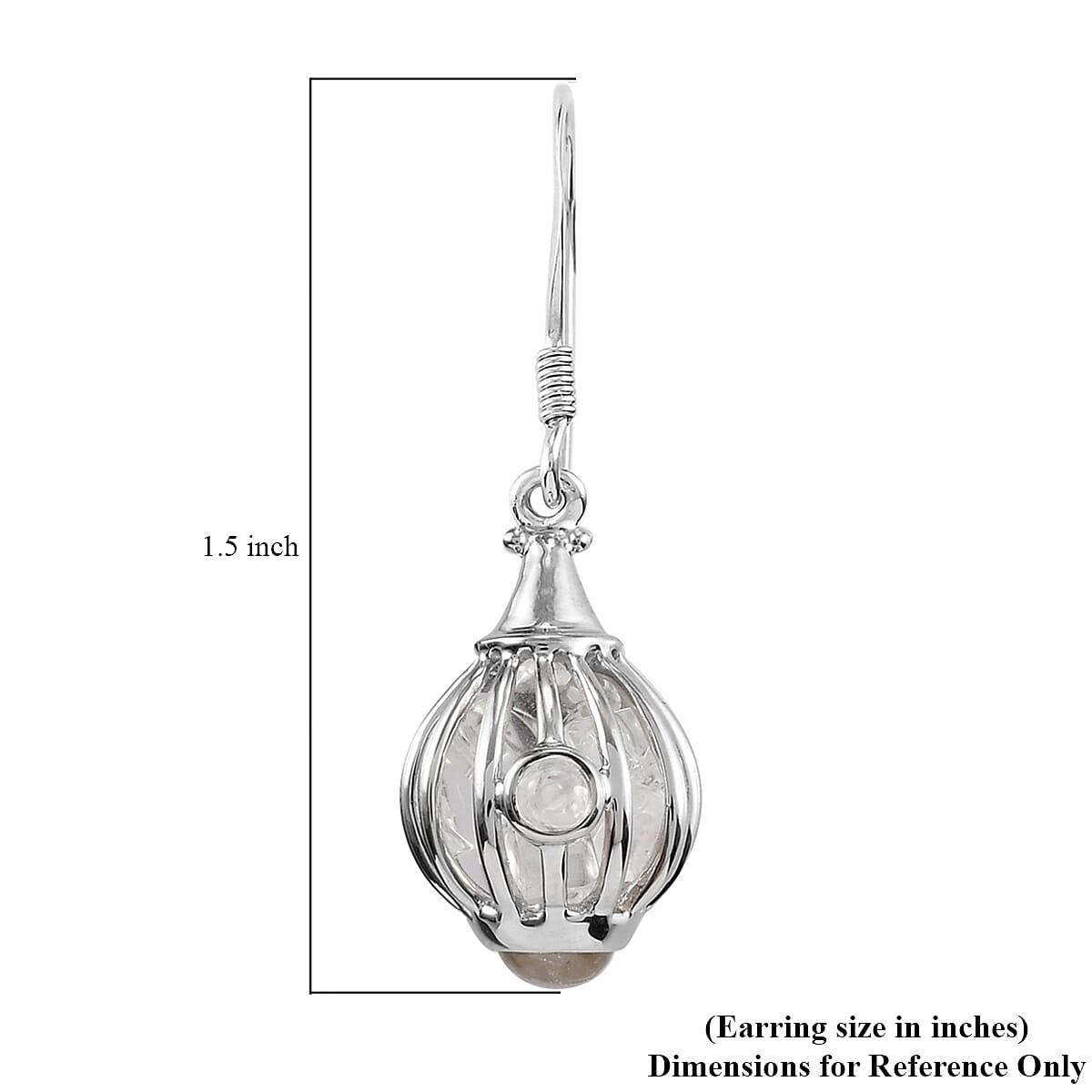 Sajen Silver Gem Vitality Collection - Austrian Crystal Hook Earrings in Rhodium Overlay Sterling Silver 9.92 Ct.