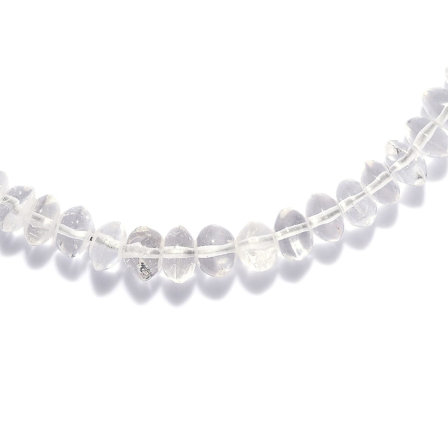 Sajen Silver GEM Collection - Crystal Beads Necklace (Size - 20 with Extender) in Rhodium Overlay Sterling Silver 60.00 Ct.