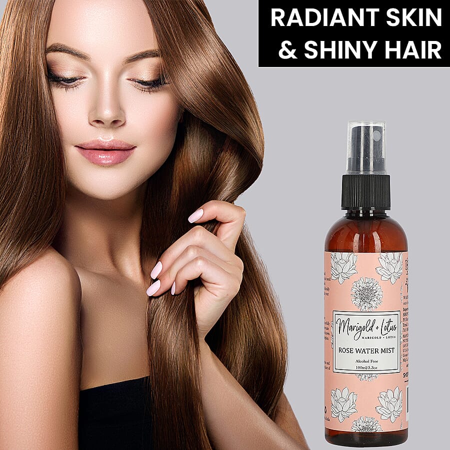 Set of 2 - Marigold + Lotus Rose Water Spray - 100ml