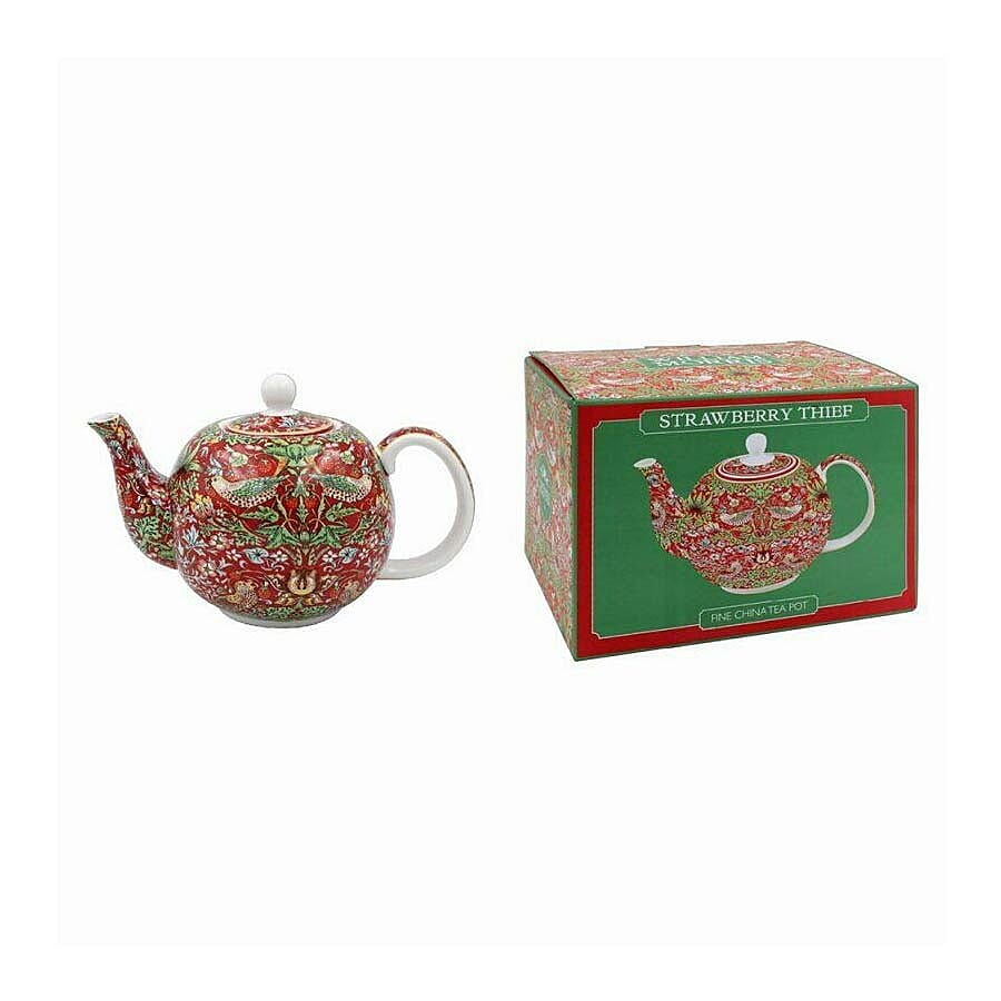 Lesser & Pavey - Willam Morris Strawberry Thief Red Tea Pot