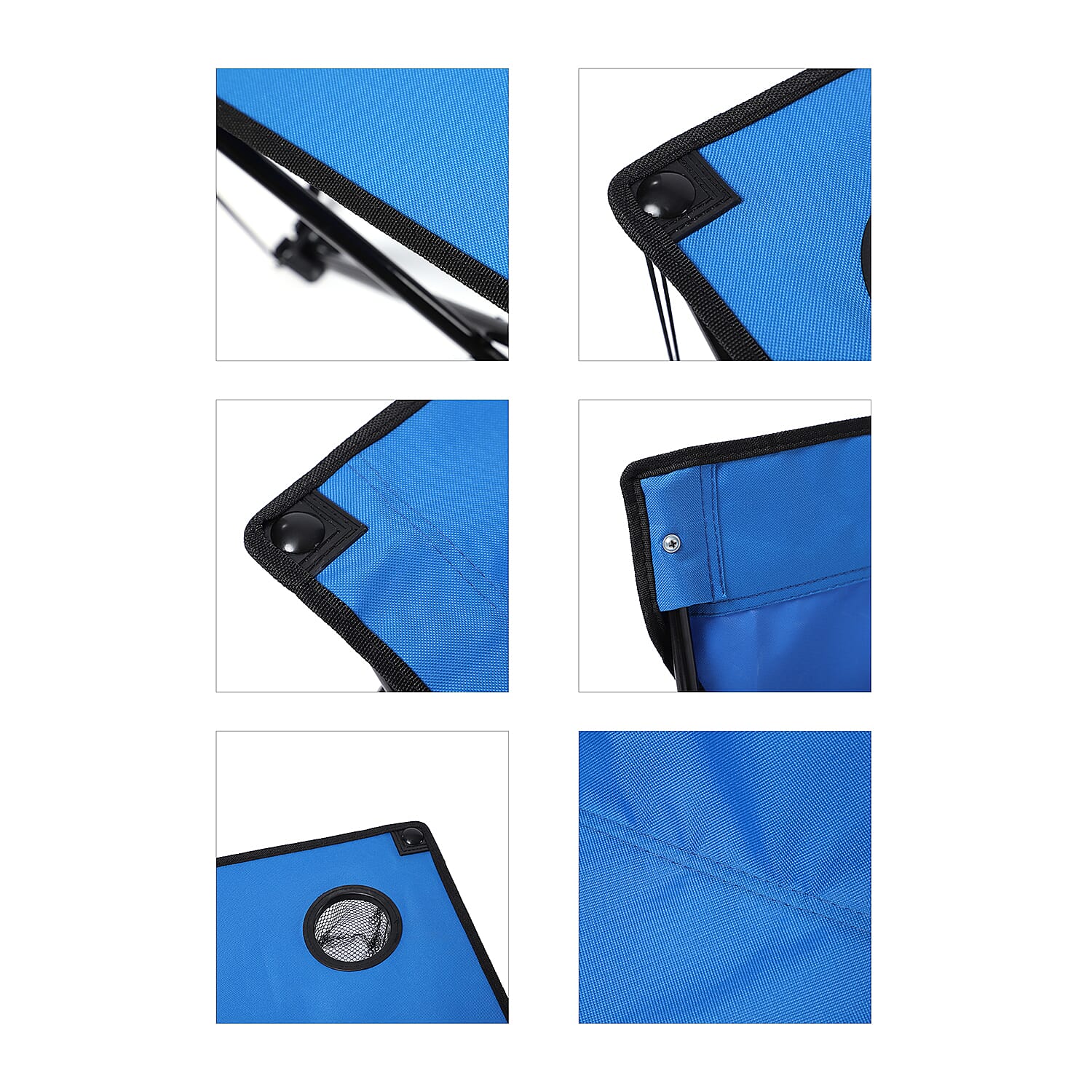 3 Piece Set - Outdoor Table and Two Chairs (Size Chair- 56x35x34 Cm, Table- 37x46 Cm) - Blue