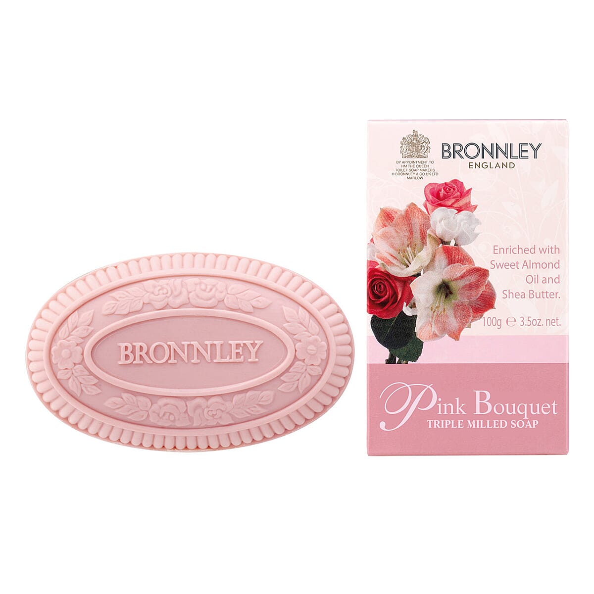 Bronnley: Pink Bouquet Triple Milled Fine English Soap - 100g