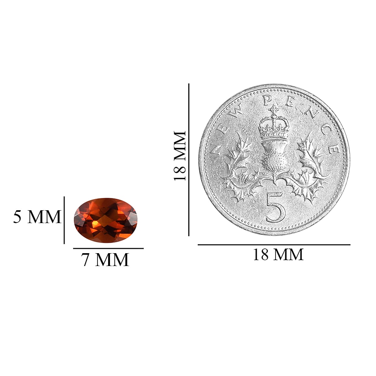 Set of  2 - Cherry Citrine Oval 7x5 mm 1.25 Ct