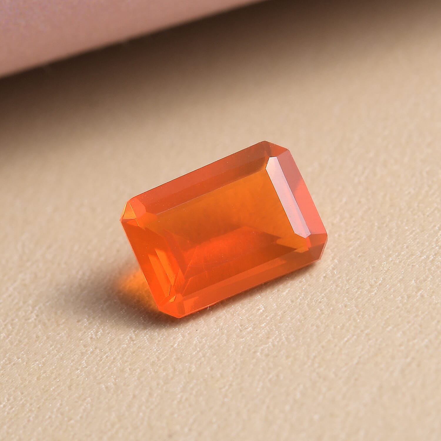 3A Fire Opal Octagon 7x5 mm 0.59 Ct