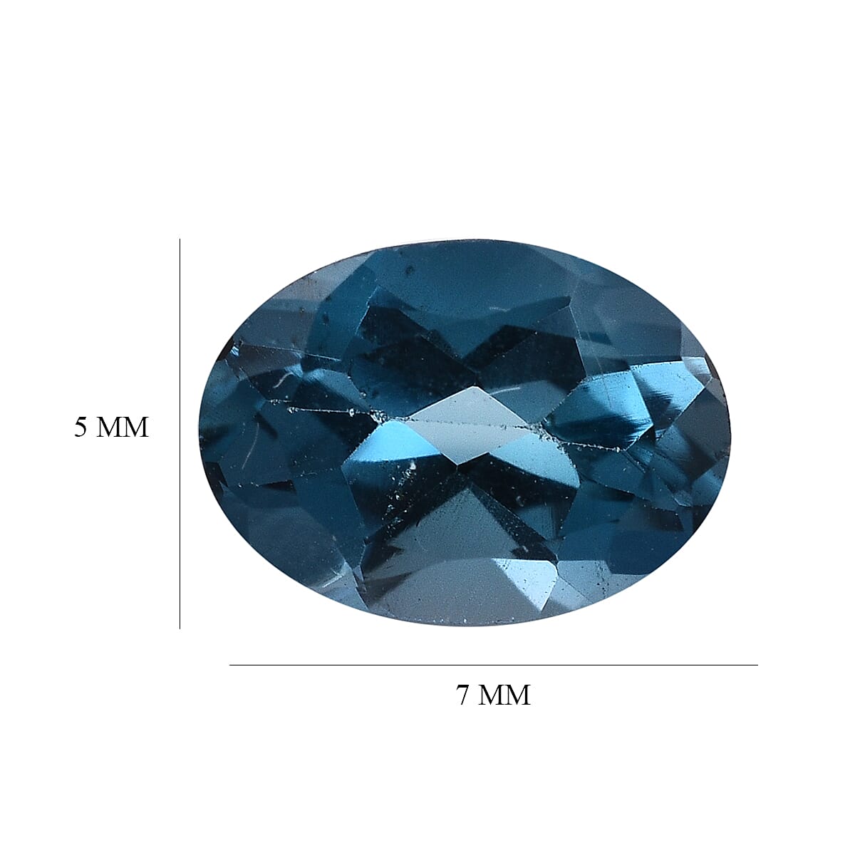 London Blue Topaz Oval 7x5 mm