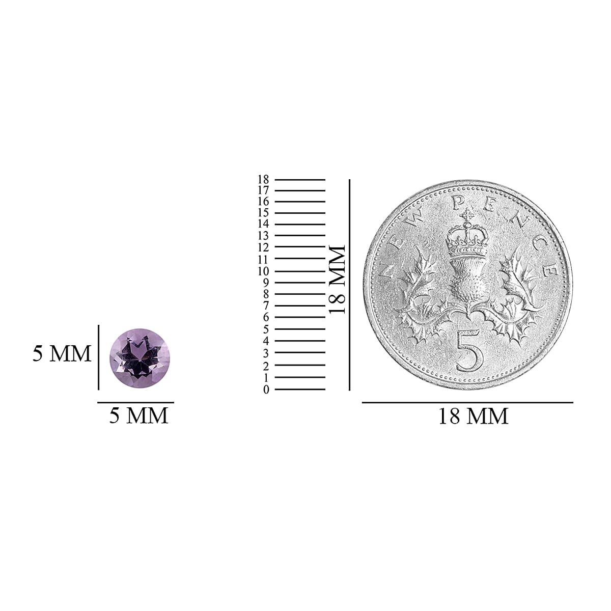 Pink Amethyst Round 5 mm