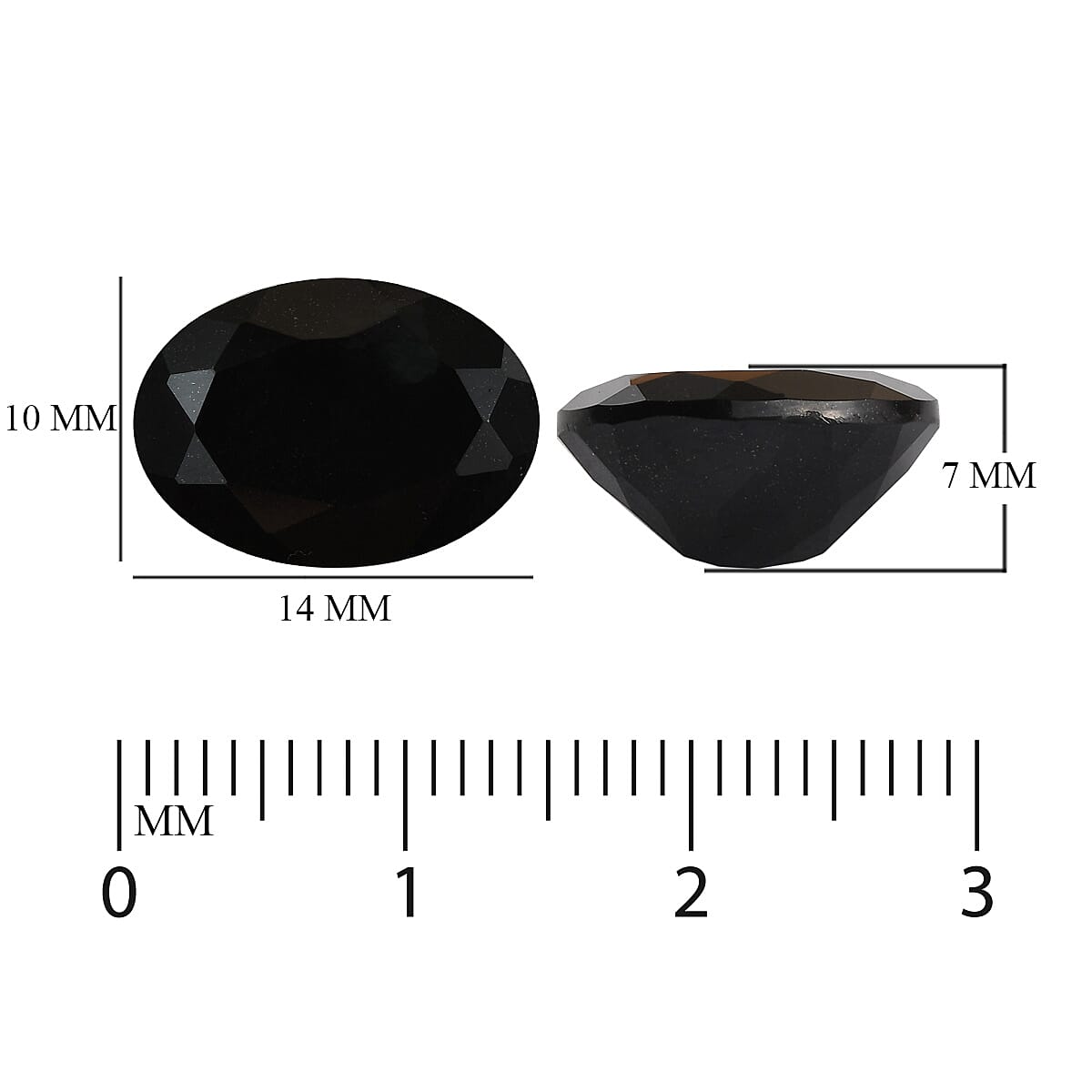 Black Tourmaline Oval 14x10 mm-5.01Ct.