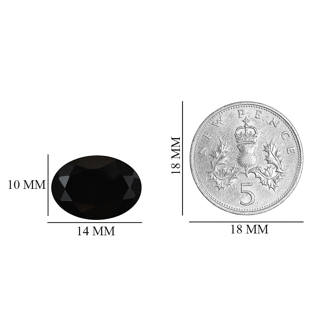 Black Tourmaline Oval 14x10 mm-5.01Ct.